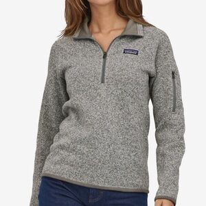 Gray Patagonia fleece quarter zip